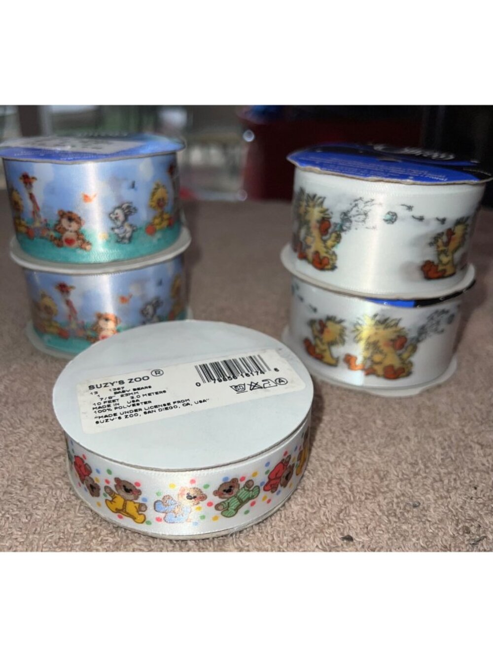 Suzys Zoo Decorative Ribbons Baby Animal Designs 10 Ft Each USA Made Crafting
